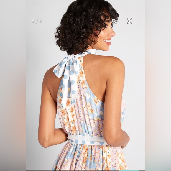ModCloth NWT Patchwork Perfection Halter Dress - - Picture 5 of 5